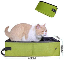 Load image into Gallery viewer, Cat Travel Litter Box Foldable and Portable with Waterproof Compartment
