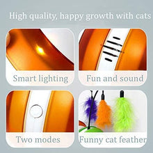 Load image into Gallery viewer, Interactive Rolling Pet Toys 360 Degree Automatic Self Rotating LED Light Sound Cat Chaser Ball Exercise with Detachable Feather
