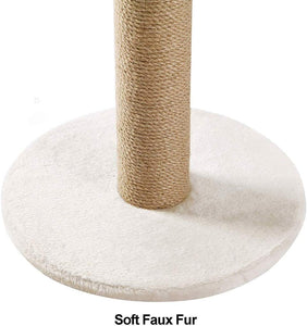 Small Cat Scratching Posts Kitty Coconut Tree-Cat Scratch Post for Cats and Kittens - Plush and Sisal Scratch Pole Cat Scratcher