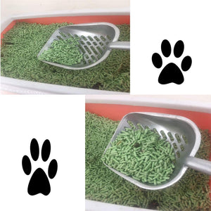 Cat Litter Scoop Solid Aluminum Alloy with Deep Shovel and Flexible Long Handle