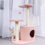 Cat Tree House with Hanging Ball and Scratching Post Cat Claw Scratcher