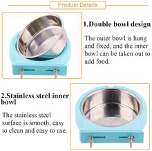 Load image into Gallery viewer, Durable Stainless Steel Hanging Feeding Bowl Fixed Food Water for Pet Cat Dog
