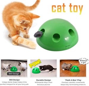 Cat Interactive Motion Toys, Cat Feather Mice Teaser Toys with Smart Electronic Random Moving Feather and Mouse, Cat Teaser Toys for Cats and Kittens