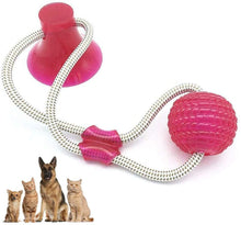 Load image into Gallery viewer, Pet Molar Bite Toy, Multifunction Interactive Ropes Toys, Self-Playing Rubber Chew Ball Toy with Suction Cup for Chewing, Teeth Cleaning
