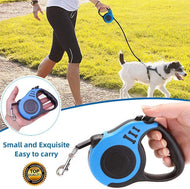 Retractable Dog Leash for Small Medium Dog up to 33lbs, Nylon Tape/Ribbon, Anti-Slip Handle, One-Handed Brake, Pause, Lock