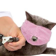 Cat Muzzle Breathable Mesh Pet Muzzle Grooming Prevent Kitty Mask Anti Biting and Chewing Anti-Meow Cat Mask