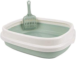 Open Top Cat Litter Box with Scoop, Easy to Clean