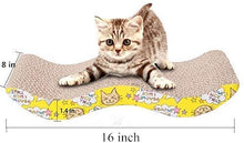 Load image into Gallery viewer, Cat Scratcher Cardboard for Little Cats and Dogs, Corrugated Scratching Pad with Wave Curved Catnip Cat Cardboard Sofa Lounge Wave
