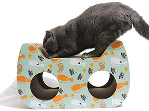 Cat Scratch Board Cat Scratch Post Scratching Board Cat Shape Kitten Lounge Cardboard Scratcher with Catnip
