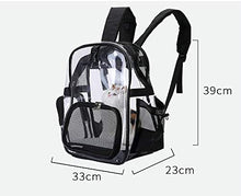 Load image into Gallery viewer, Pet Backpack, Transparent Cat Backpack Carrier for Small Dog Kittens Breathable Mesh Window Travel Carrier Bag Weight Up to10lbs for Puppy Kitty Travel
