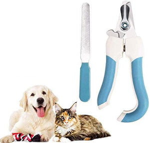 Dog Nail Clippers and Trimmer with Safety Guard and Nail Grind File, Stainless Steel Large Dog Cat Rabbit Bird Nail Scissor, Pet Grooming