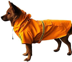 Dog Raincoat Leisure Waterproof Lightweight Dog Coat Jacket Reflective Rain Jacket with Hood for Small Medium Large Dogs