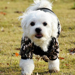 Dog Winter Coat Jumpsuit Windproof Pet Puppy Jacket Camouflage Warm Coats for Small Dogs