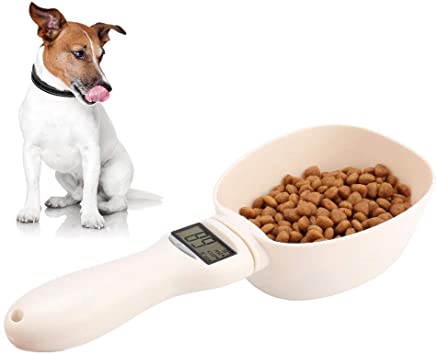 Pet Food Measuring Spoon Water Cup Portable Digital Scale Scoops with LCD Display for Measuring Pet Cat and Dog Food Pet Feeding Accessories