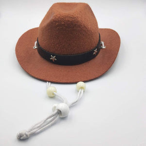 Pet Costume Cowboy Hat Dog Costume Accessories with Adjustable Rope Design