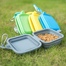Load image into Gallery viewer, Collapsible Pet Bowl, Double Silicone Portable Travel Bowl Equipped with Aluminum Hook Clip
