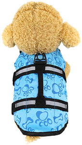 Dog Life Jackets Reflective & Adjustable Preserver Vest with Enhanced Buoyancy & Rescue Handle for Swimming Boating & Canoeing