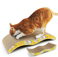 Cat Scratcher Cardboard for Little Cats and Dogs, Corrugated Scratching Pad with Wave Curved Catnip Cat Cardboard Sofa Lounge Wave