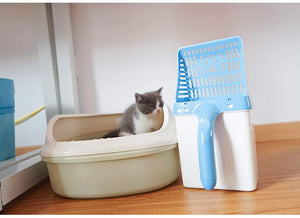 Cat Litter Sifter Scoop System with Litter Box