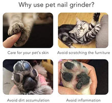 Load image into Gallery viewer, Pet Nail Grinder - Electric USB Rechargeable Ultra Quiet 3 Port Pet Dog &amp; Cat Nail Grinder Powerful Painless and Gentle On Paws
