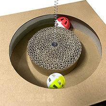 Load image into Gallery viewer, Cat Scratcher and Resting Lounge Pad with Toy Ball Rolling in Hole, Made of Eco-Friendly Recyclable Cardboard Material
