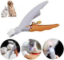 Load image into Gallery viewer, Pet Nail Clipper Great for Cats &amp; Dogs, Trimmer Grinder Grooming Tool Care Clipper for Pet with LED Light, 5X Magnification and Nail Trapper
