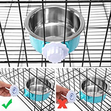 Load image into Gallery viewer, Stainless Steel Removable Hanging Food Water Bowl Cage Bowl for Dogs, Cats, Birds, Small Animals
