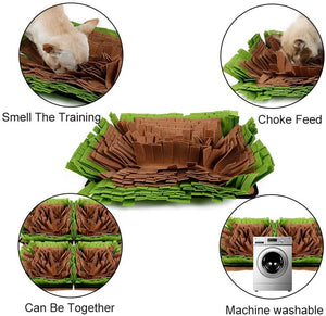 Pet Snuffle Mat Pet Nose Work Blanket Non Slip Petroom Snuffle Mat for Small Medium Large Dogs Cats Interactive Activity Foot Puzzle Snuff Mat