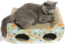 Load image into Gallery viewer, Cat Scratch Board Cat Scratch Post Scratching Board Cat Shape Kitten Lounge Cardboard Scratcher with Catnip
