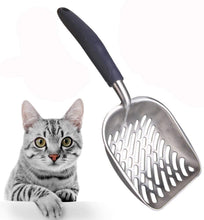 Load image into Gallery viewer, Cat Litter Scoop Solid Aluminum Alloy with Deep Shovel and Flexible Long Handle

