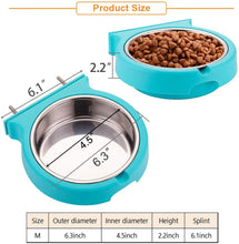Load image into Gallery viewer, Durable Stainless Steel Hanging Feeding Bowl Fixed Food Water for Pet Cat Dog
