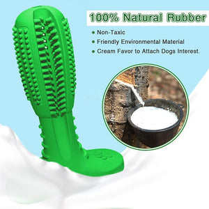 Dog Toothbrush, Rubber Stick Doggy Chew Toy, Puppy Dental Care Teeth Cleaning Massager for Small Medium Dogs