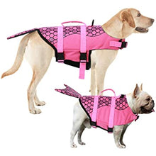 Load image into Gallery viewer, Fashion Dog Saver Life Jacket for Water Safety at The Beach, Pool, Boating Mermaid Pattern Life Vest with Reflective Accents and Safety Handle
