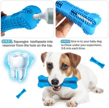Load image into Gallery viewer, Dog Toothbrush Chew Toy Stick with Toothpaste Reservoir - Natural Rubber Dog Dental Chews Care Dog Toys Bone for Pet Teeth Cleaning

