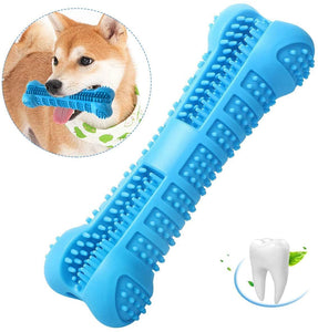 Dog Toothbrush Chew Toy Stick with Toothpaste Reservoir - Natural Rubber Dog Dental Chews Care Dog Toys Bone for Pet Teeth Cleaning