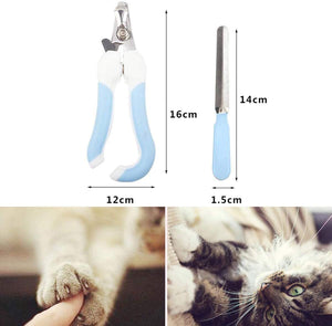 Dog Nail Clippers and Trimmer with Safety Guard and Nail Grind File, Stainless Steel Large Dog Cat Rabbit Bird Nail Scissor, Pet Grooming