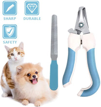 Load image into Gallery viewer, Dog Nail Clippers and Trimmer with Safety Guard and Nail Grind File, Stainless Steel Large Dog Cat Rabbit Bird Nail Scissor, Pet Grooming
