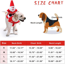 Load image into Gallery viewer, Dog Santa Claus Riding Christmas Costume Funny Pet Cowboy Rider Horse Designed Dogs Cats Outfit Clothes Apparel Party Dress up Clothing
