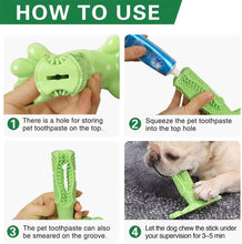 Load image into Gallery viewer, Dogs Toothbrush Stick Effective Dental Oral Care Brushing Nontoxic Natural Rubber Bite Resistant Dog Chew Toys
