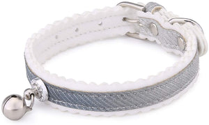 Safety Belt with Bell Small Dog Cat Collar Safe Soft Velvet Pet Products Dog Collar Adjustable Belt