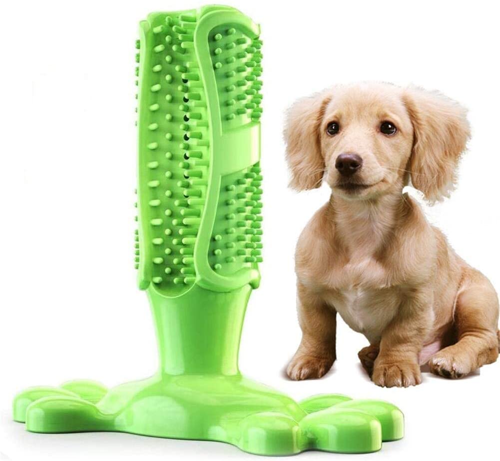 Dogs Toothbrush Stick Effective Dental Oral Care Brushing Nontoxic Natural Rubber Bite Resistant Dog Chew Toys