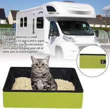 Load image into Gallery viewer, Cat Travel Litter Box Foldable and Portable with Waterproof Compartment
