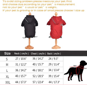 Dog Raincoat Waterproof Lightweight Dog Coat Jacket Reflective Rain Jacket with Hood for Small Medium Large Dogs