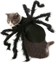Load image into Gallery viewer, Spider Costume Halloween Pets Simulation Plush Spider Clothe with Adjustable Neck Paste Buckle for Dog Cats Pet
