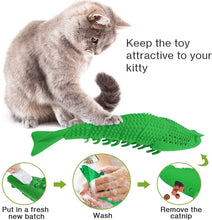 Load image into Gallery viewer, Cat Toothbrush Interactive Chewing Toy, Dental Care for Kitten Teeth Cleaning, Leaky Food Device, Lobster Shape Natural Rubber Bite Resistance
