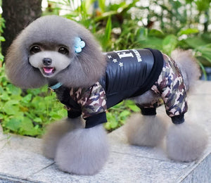 Dog Winter Coat Jumpsuit Windproof Pet Puppy Jacket Camouflage Warm Coats for Small Dogs