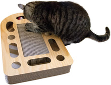 Load image into Gallery viewer, Pet Cat Furniture Corrugated Cat Scratcher Cardboard w/ Catnip Bell Balls for Cats &amp; Kittens
