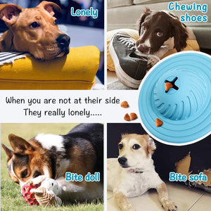 Dog Treat Ball IQ Interactive Food Dispensing Puzzle Toys for Medium Large Dogs Chasing Chewing Playing