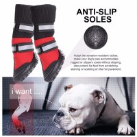 Dog Shoes Waterproof Dog Boots Anti-Slip Snow Boots Warm Paw Protector for Dog in Winter Fashion Boots
