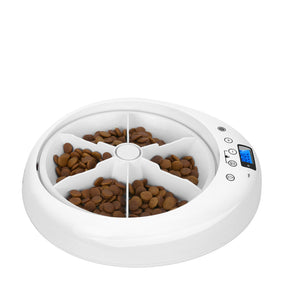 6-meals Portion Automatic Pet Feeder - Auto Pet Feeder with Digital Timer Food Dispenser Wet and Dry Foods